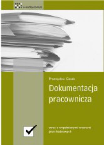 Okładka książka, ebook Dokumentacja pracownicza